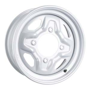 Whites ATV/UTV Steel Rim 14x6 Polaris Front 4/156 +40.2 - Silver