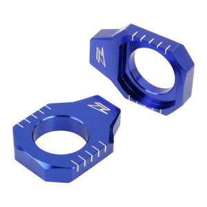 Axle Blocks: Zeta Rear Axle Block Kawasaki KXF250 '17-,KXF450 '16- Blue