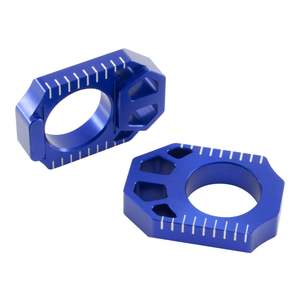 Axle Blocks: Zeta Rear Axle Block Yamaha YZ250F '12-, YZ450F '10- Blue
