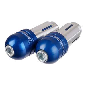 Bar Ends: Renthal Handlebar End Plugs - Blue (Set)