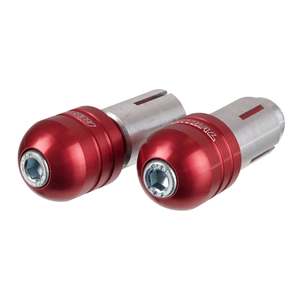 Bar Ends: Renthal Handlebar End Plugs - Red (Set)