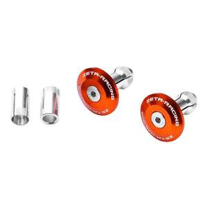 Bar Ends: Zeta Bar End Plug 35mm 2pcs - Orange