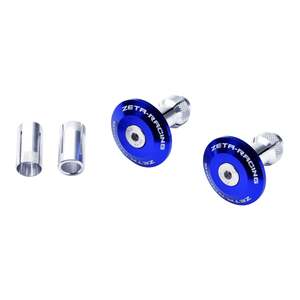 Bar Ends: Zeta Bar End Plug 35mm 2pcs - Blue