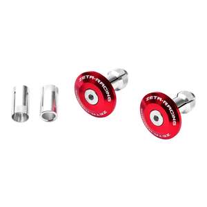 Bar Ends: Zeta Bar End Plug 35mm 2pcs - Red