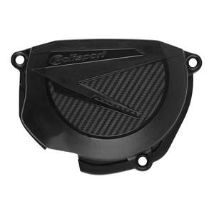 Clutch Cover Protectors: Polisport Clutch Cover Beta RR 350/400/430/480 4T ('20-'24) - Black