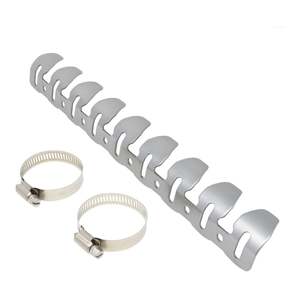 Clutch: DRC Universal 4-Stroke Exhaust Pipe Guard - Titanium Color