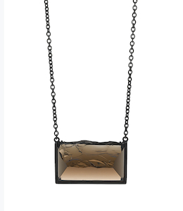 Ag Smokey Escarpment Necklace - Filigree, Shard Collection 2021, New Zealand