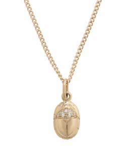 Junebug Necklace 9ct Gold & Diamond - Filigree Jewellery Christchurch, New Zealand