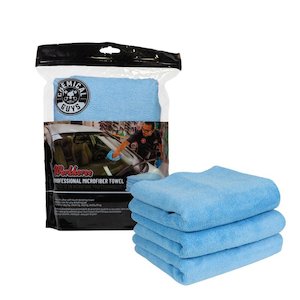 Car Care 1: Workhorse Blue Professional Grade Microfiber Towel 16"X16" (Windows) (3 Pack)