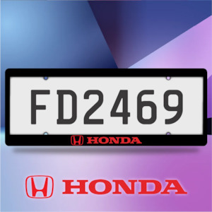 Number Plate Frames: HONDA Red Plate Frames