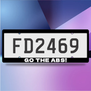 GO THE ABS! Plate Frames