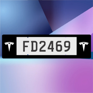 Number Plate Frames: Tesla Winged Plate Frames