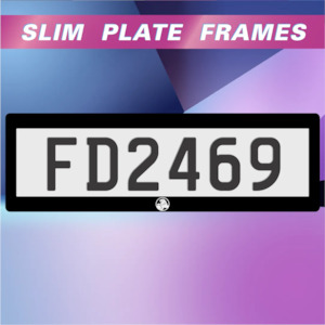 Number Plate Frames: Holden White SLIM Plate Frames
