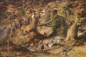 Nicolas Chevalier: "Crossing the Teremakau River" - Nicholas Chevalier