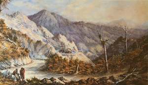 Charles Decimus Barraud: "Road Over the Rimutakas", 1869 - Charles Decimus Barraud