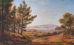 Charles Blomfield: "Auckland Harbour from Mt. Eden", 1920 - Charles Blomfield