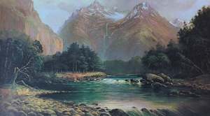 Charles Blomfield: "Greenstone River, Routebourne Valley" - Charles Blomfield