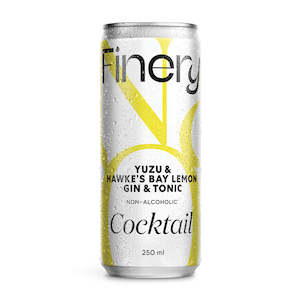 Finery 0% Gin and Tonic with Hawkes Bay Lemons and Yuzu