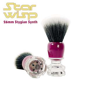 Synthetic Brushes: Phoenix Shaving Star Wisp 26mm Stygian Synth Hybrid Knot Shave Brush