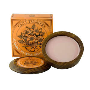 Geo F Trumper: Geo. F. Trumper Almond Hard Shaving Soap 80g Wooden Bowl