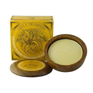 Geo F Trumper: Geo. F. Trumper Sandalwood Hard Shaving Soap 80g Wooden Bowl
