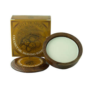 Geo F Trumper: Geo. F. Trumper Coconut Oil Hard Shaving Soap 80g Wodden Bowl