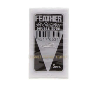 Single Pack De Razor Blades: Pack of 5x Feather Hi-Stainless Platinum