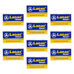 Ladas Super Stainless Razor Blades - 10 packs of 5 blades (50)