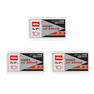 30x Feather Single Edge FHS-10 Hi-Stainless Blades