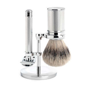 Mühle Traditional 3 part Shaving set (Chrome with Silvertip Badger)