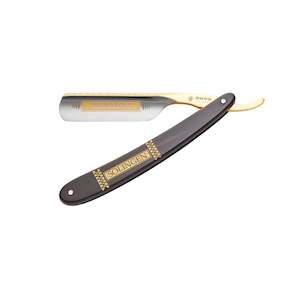 Straight Razors Strops: Dovo Bismarck black ebony scales & gold-plated - 6/8 Straight Razor (26810)