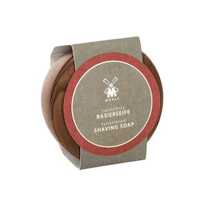 Eco Friendly Shaving: Mühle Shaving Soap Sandalwood in Wooden (Thermo Ash) Bowl