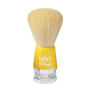 Omega Synthetic Shaving Brush S10018 (Fibre bristle, Yellow Handle)