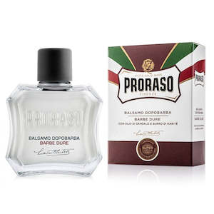 Aftershaves: Proraso After Shave Balm - Nourishing for Coarse Beards (Red) with Sandalwood & Shea Butter 100ml
