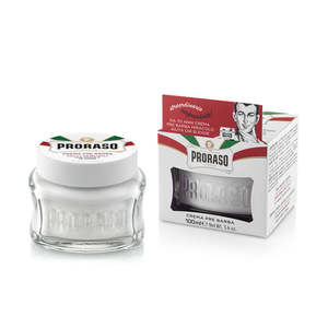 Proraso Pre-Shave Cream - Sensitive (White) with Green Tea & Oatmeal 100ml