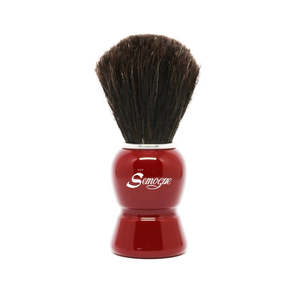 Boar Brushes: Semogue Galahad C3 Premium Black Horse Shaving Brush (Imperial Red)