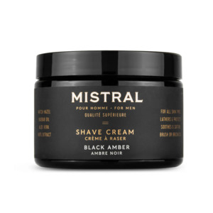 Shaving: Mistral Black Amber Shave Cream 255g