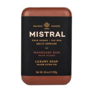 Face Body: Mistral Mahogany Rum Men's Luxury Soap 250g