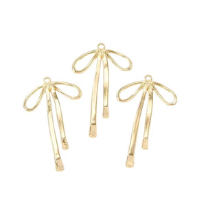 Products: Large Bow Pendant Charms - Gold - (10pc) Finesse Mediums