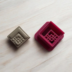 Art Deco Square 2 Clay Cutter Finesse Mediums