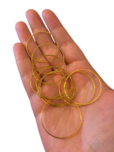 Large Circle Link Ring- Stainless Steel- 35mm - Gold - (10pc) Finesse Mediums