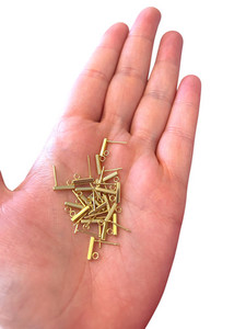 Products: Rectangle Stainless Steel Earring Posts- Gold- 20pcs Finesse Mediums