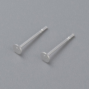 Products: Bright Silver Earring Posts (3mm, 100pc / 50 pairs) Finesse Mediums