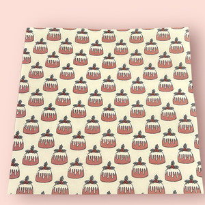 Water Soluble Clay Transfer - Christmas Puddings- White Background Finesse Mediums