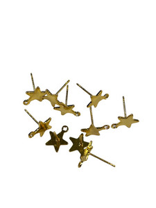 Products: Star Earring Post- Gold 10pcs Finesse Mediums