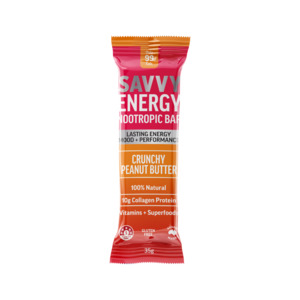 Foods: SAVVY ENERGY BAR CRUNCHY PEANUT BUTTER