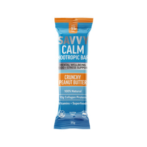 Foods: SAVVY CALM BAR CRUNCHY PEANUT BUTTER