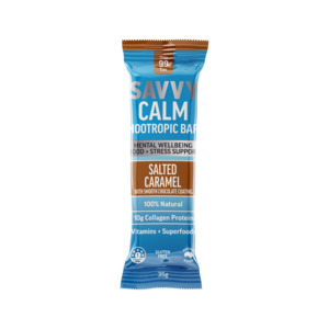 Foods: SAVVY CALM BAR SALTED CARAMEL