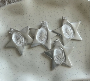 Products: Fingerprint Star Christmas Decoration - Christmas Decorations - Fingerprints