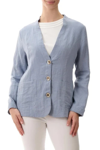 Givoni Linen Jacket - Glacier Blue Inspire Te Anau